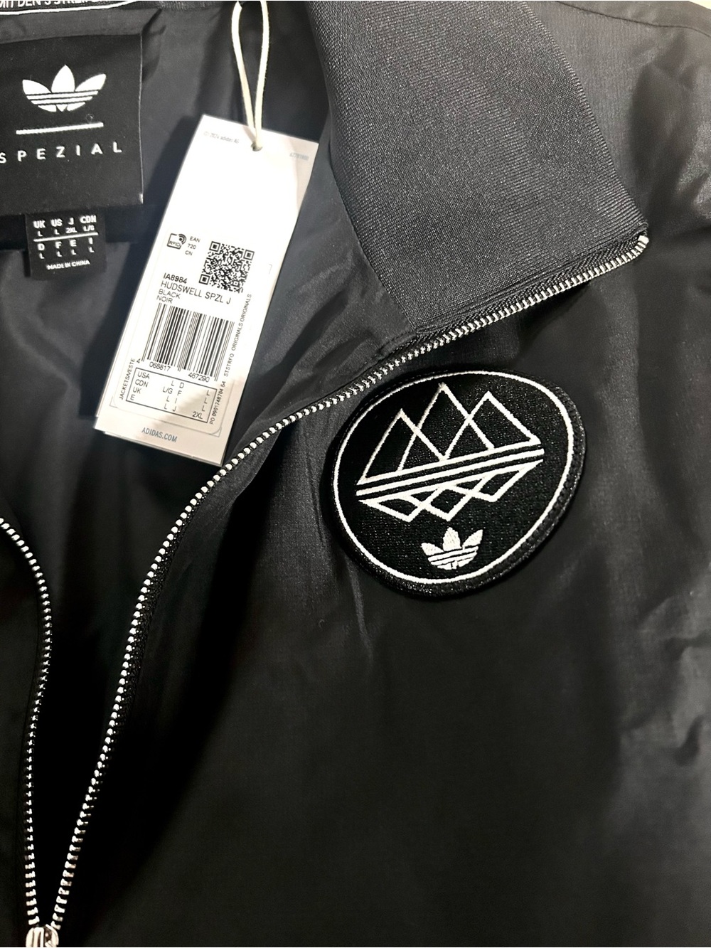 adidas Black Men's Lightweight Windbreaker Jacket - Picture 2 of 14